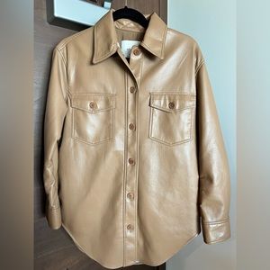Vegan Leather Jacket in Constant Camel, size XS